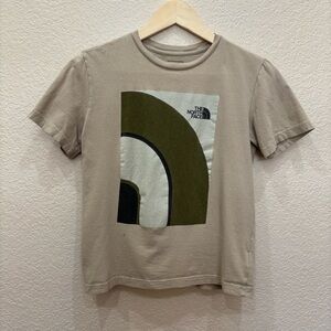 The North Face Graphic Twill Beige Top T-Shirt Kids Sz M 10-12